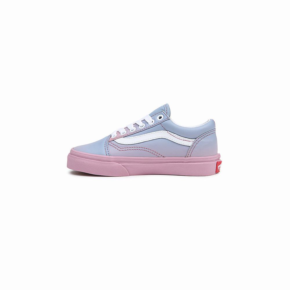 Kids' Vans Old Skool (4-8 years) Sneakers Blue / Pink | USA17250