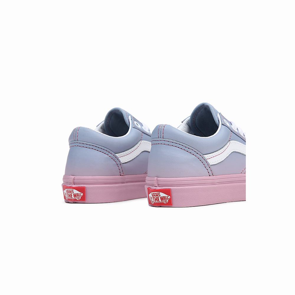 Kids' Vans Old Skool (4-8 years) Sneakers Blue / Pink | USA17250