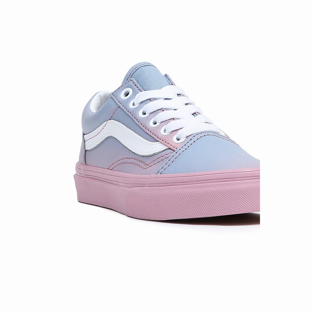 Kids' Vans Old Skool (4-8 years) Sneakers Blue / Pink | USA17250