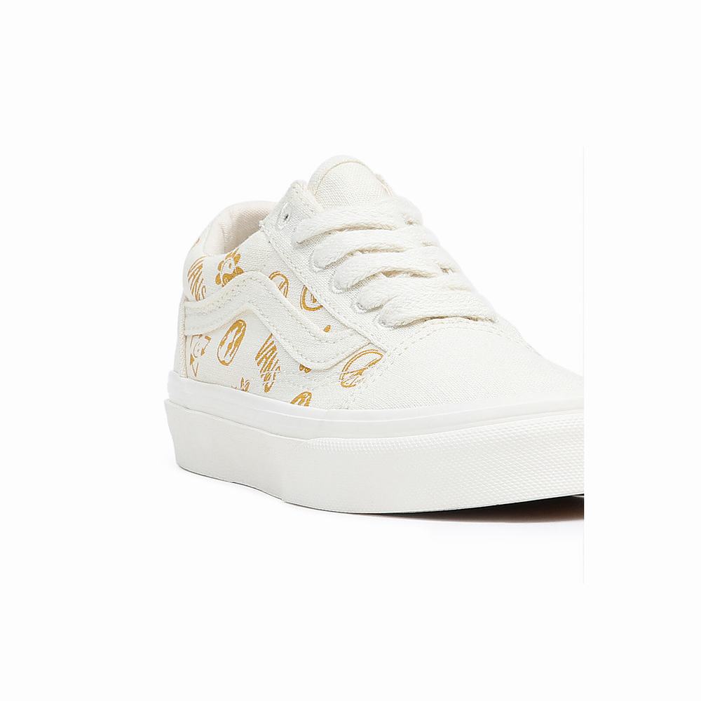 Kids' Vans Old Skool (4-8 years) Sneakers White | USA18576