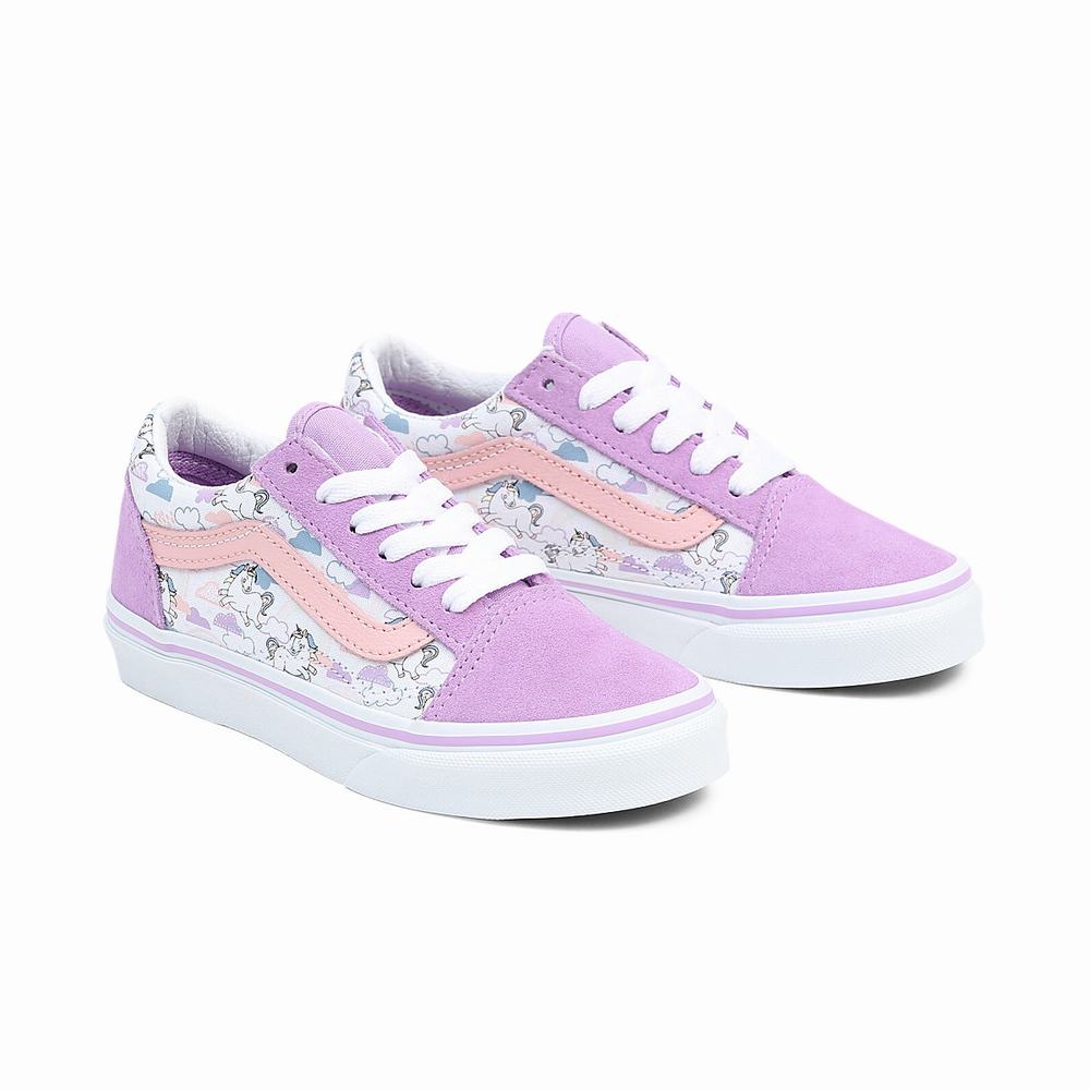 Kids\' Vans Old Skool (4-8 years) Sneakers Pink | USA28347