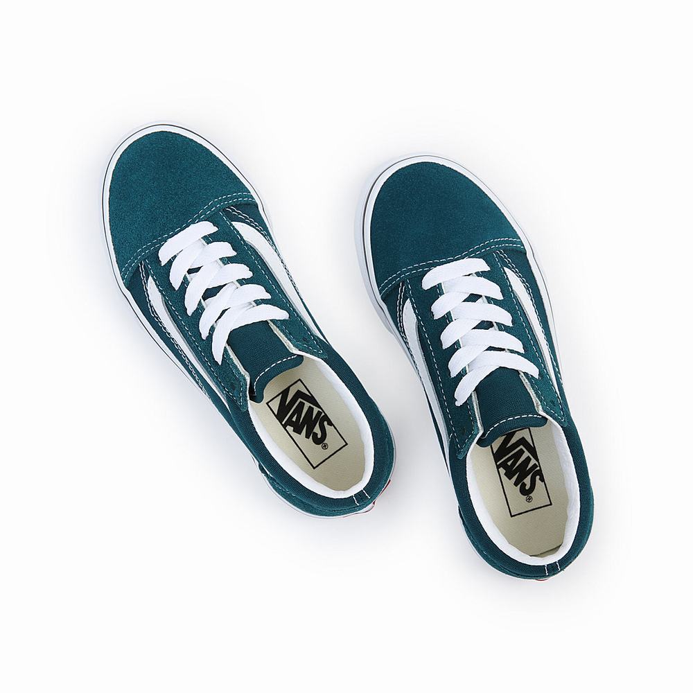 Kids' Vans Old Skool (4-8 years) Sneakers Green | USA43257