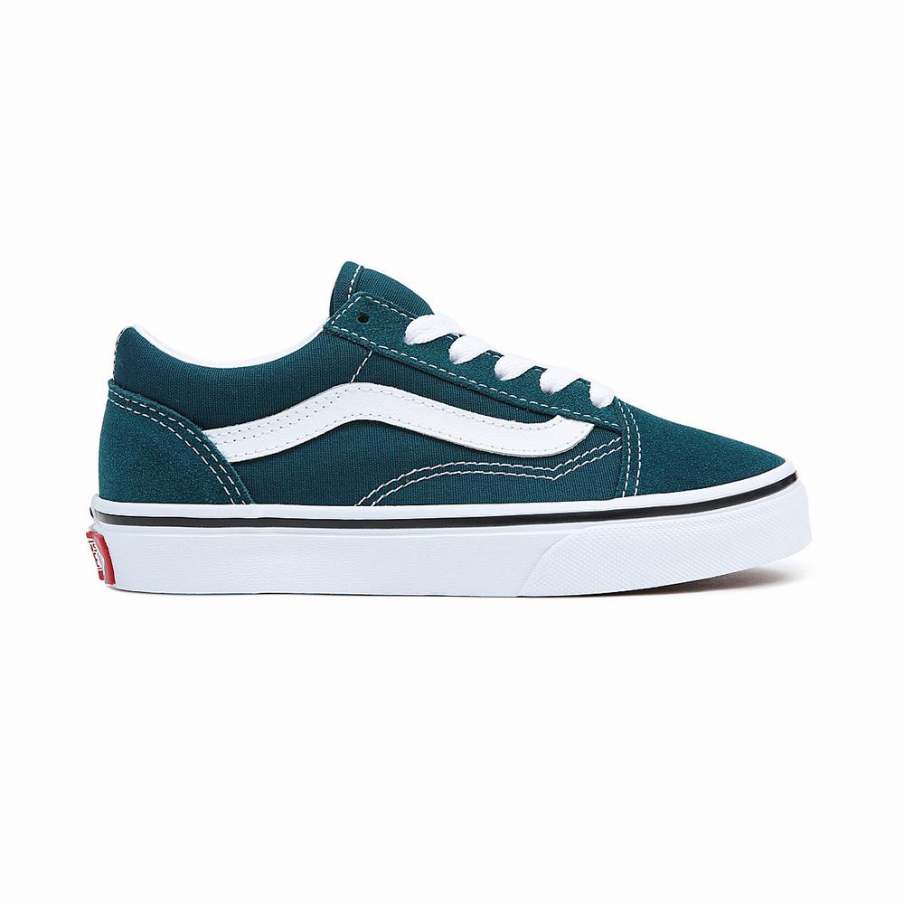 Kids' Vans Old Skool (4-8 years) Sneakers Green | USA43257