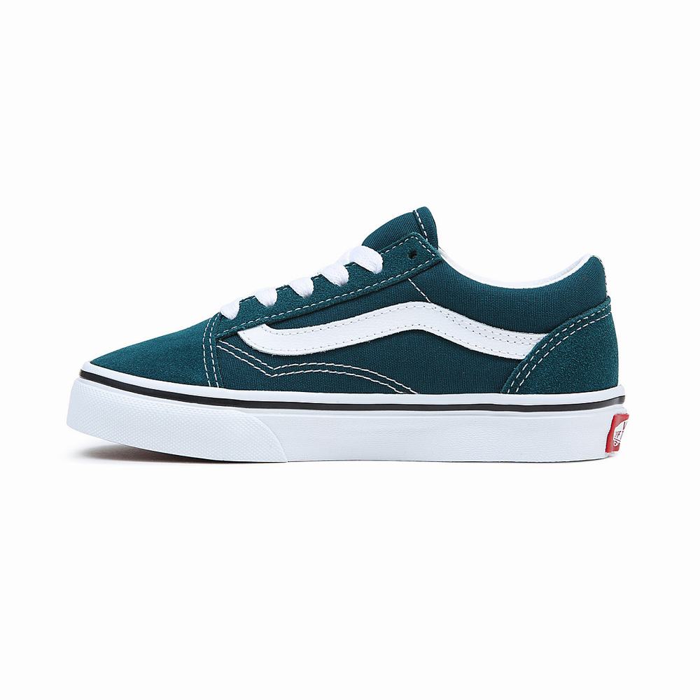 Kids' Vans Old Skool (4-8 years) Sneakers Green | USA43257