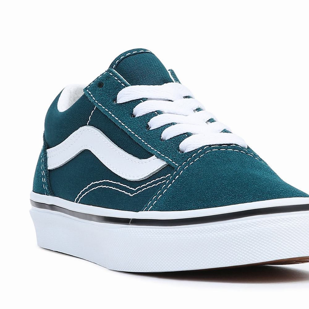 Kids' Vans Old Skool (4-8 years) Sneakers Green | USA43257