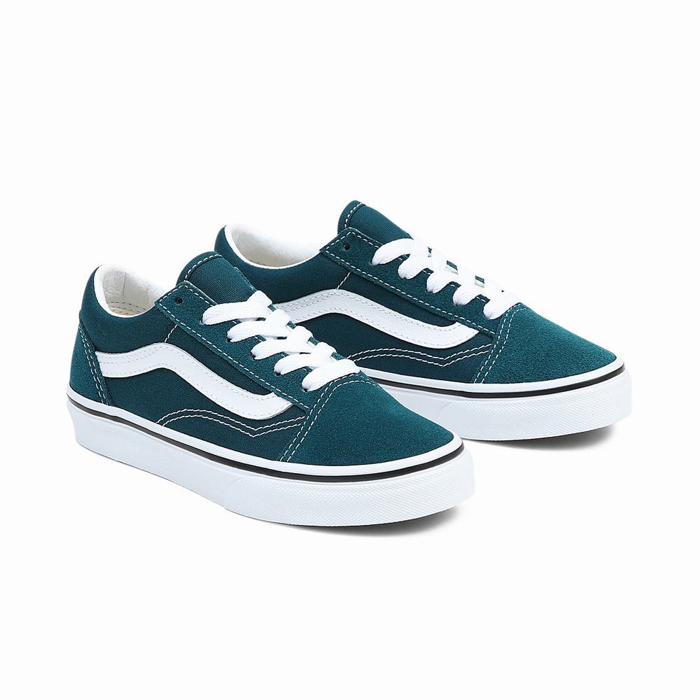 Kids\' Vans Old Skool (4-8 years) Sneakers Green | USA43257