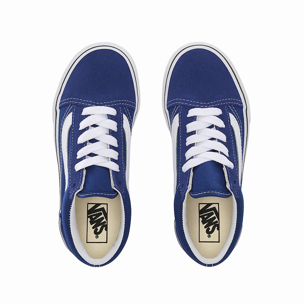 Kids' Vans Old Skool (4-8 years) Sneakers Blue | USA68491