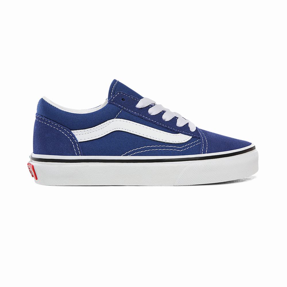 Kids\' Vans Old Skool (4-8 years) Sneakers Blue | USA68491