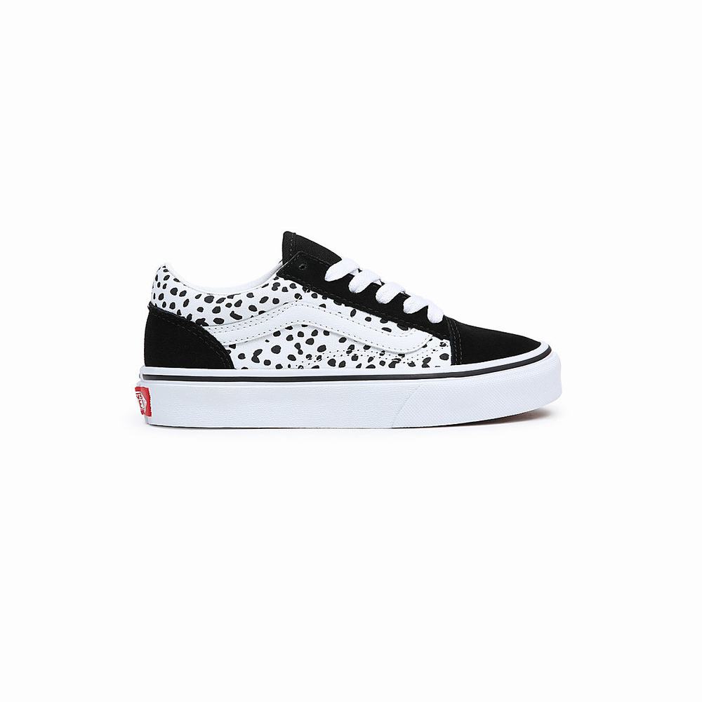 Kids' Vans Old Skool (4-8 years) Sneakers Black / White | USA79438