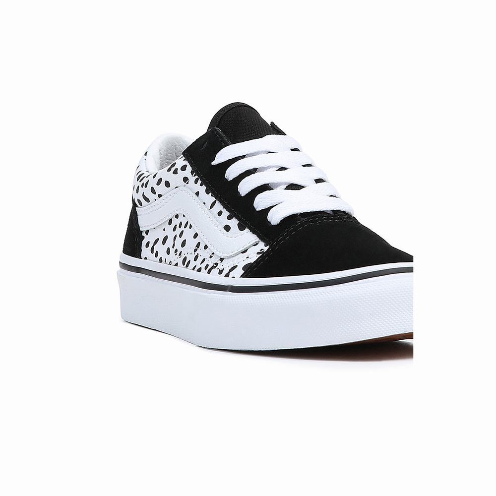 Kids' Vans Old Skool (4-8 years) Sneakers Black / White | USA79438