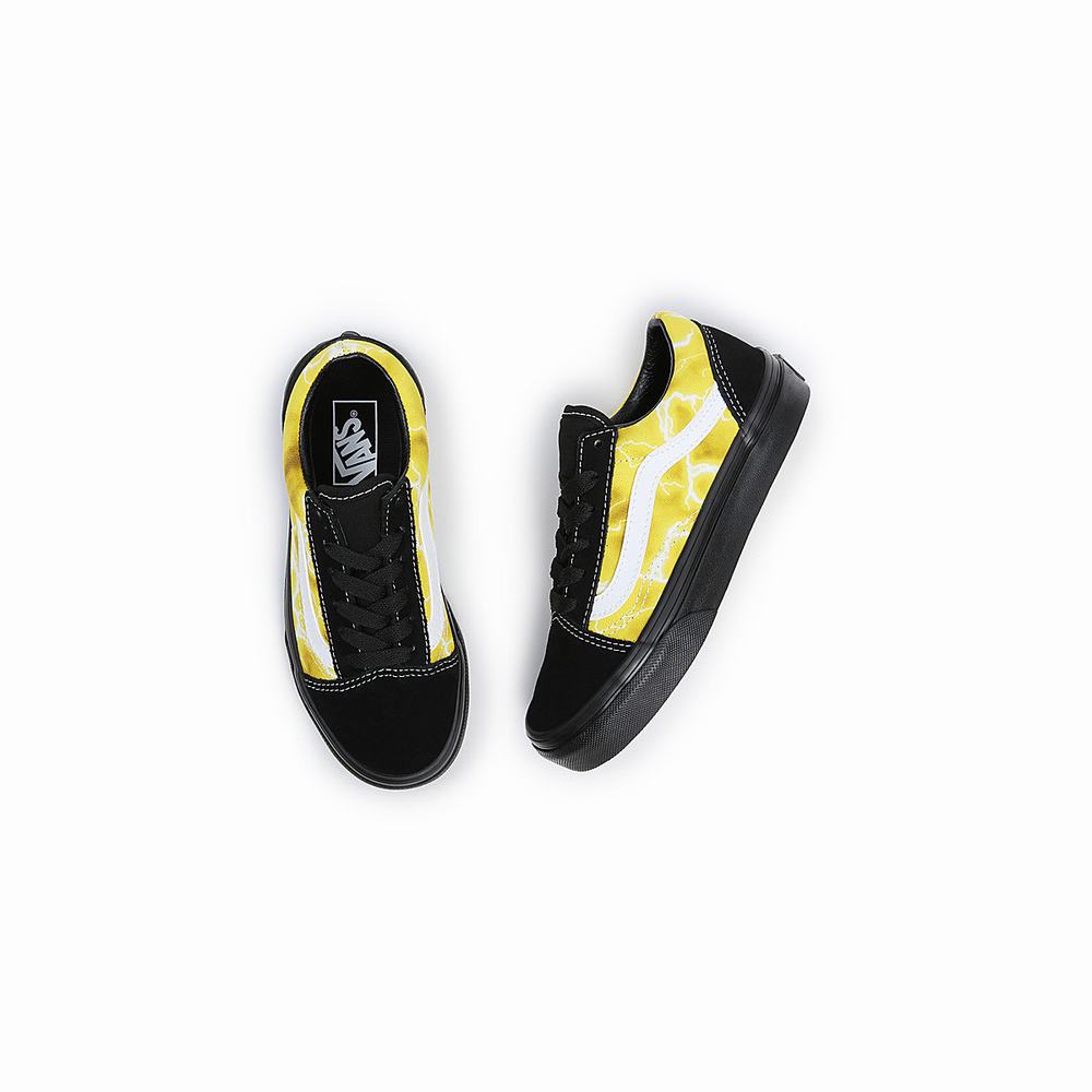 Kids' Vans Old Skool (4-8 years) Sneakers Black / Yellow | USA90627