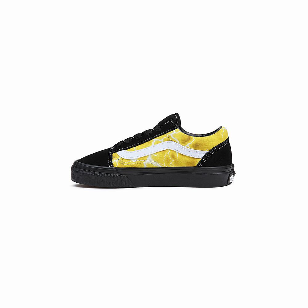 Kids' Vans Old Skool (4-8 years) Sneakers Black / Yellow | USA90627