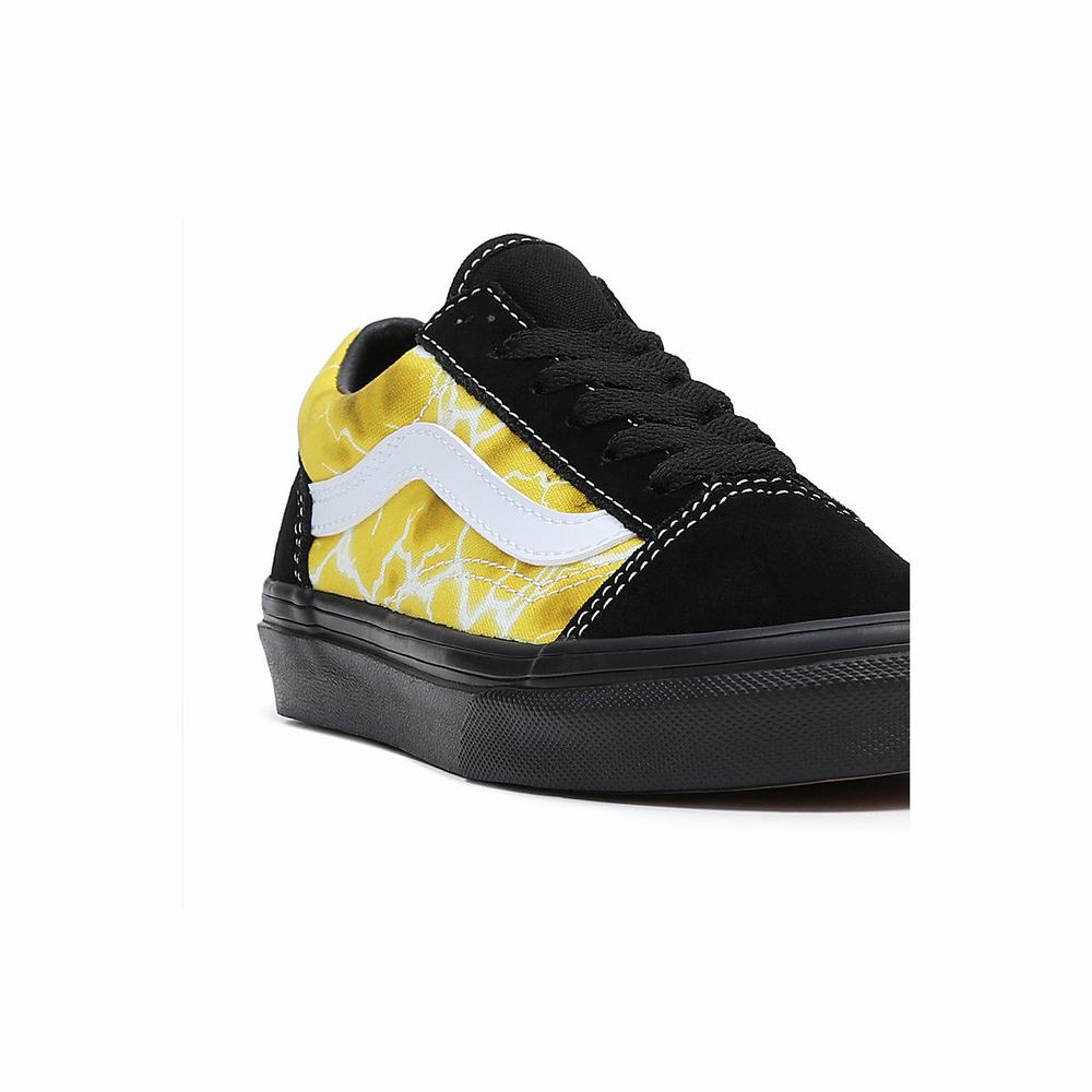 Kids' Vans Old Skool (4-8 years) Sneakers Black / Yellow | USA90627