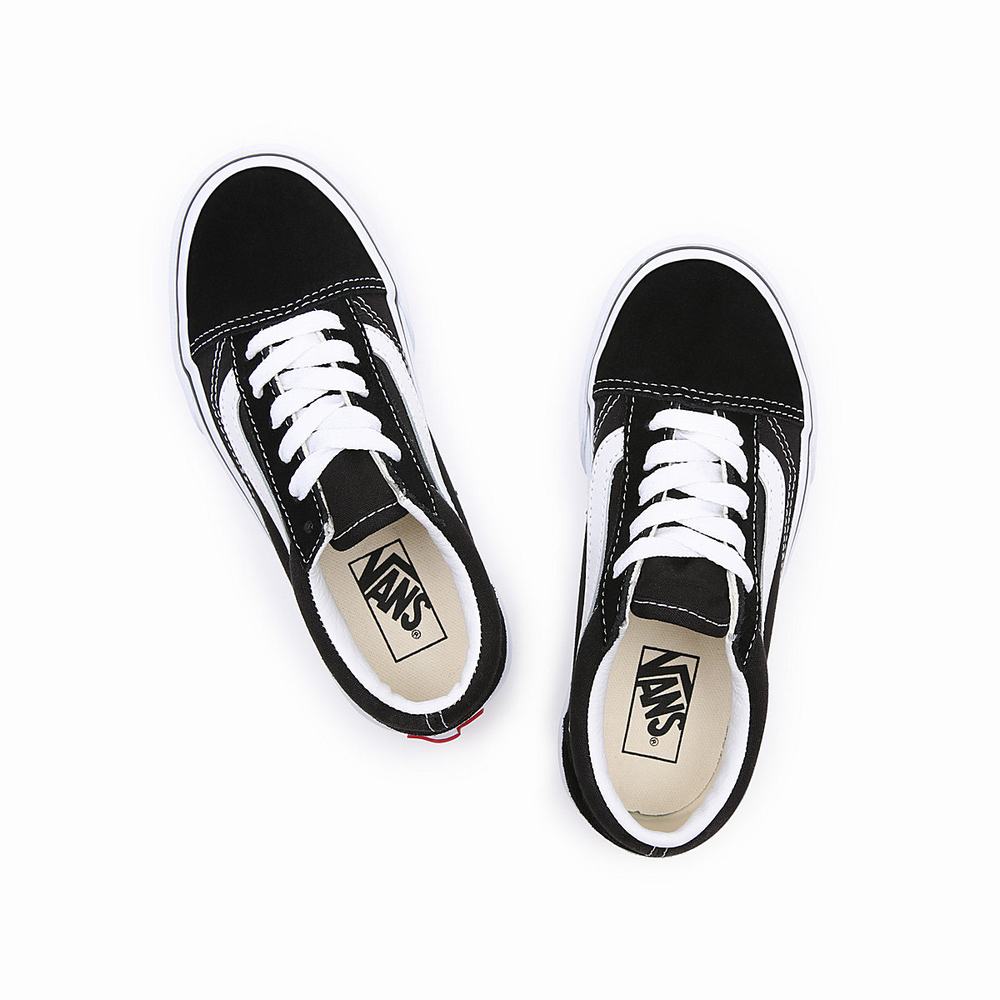 Kids' Vans Old Skool Platform (4-8 years) Sneakers Black | USA76859