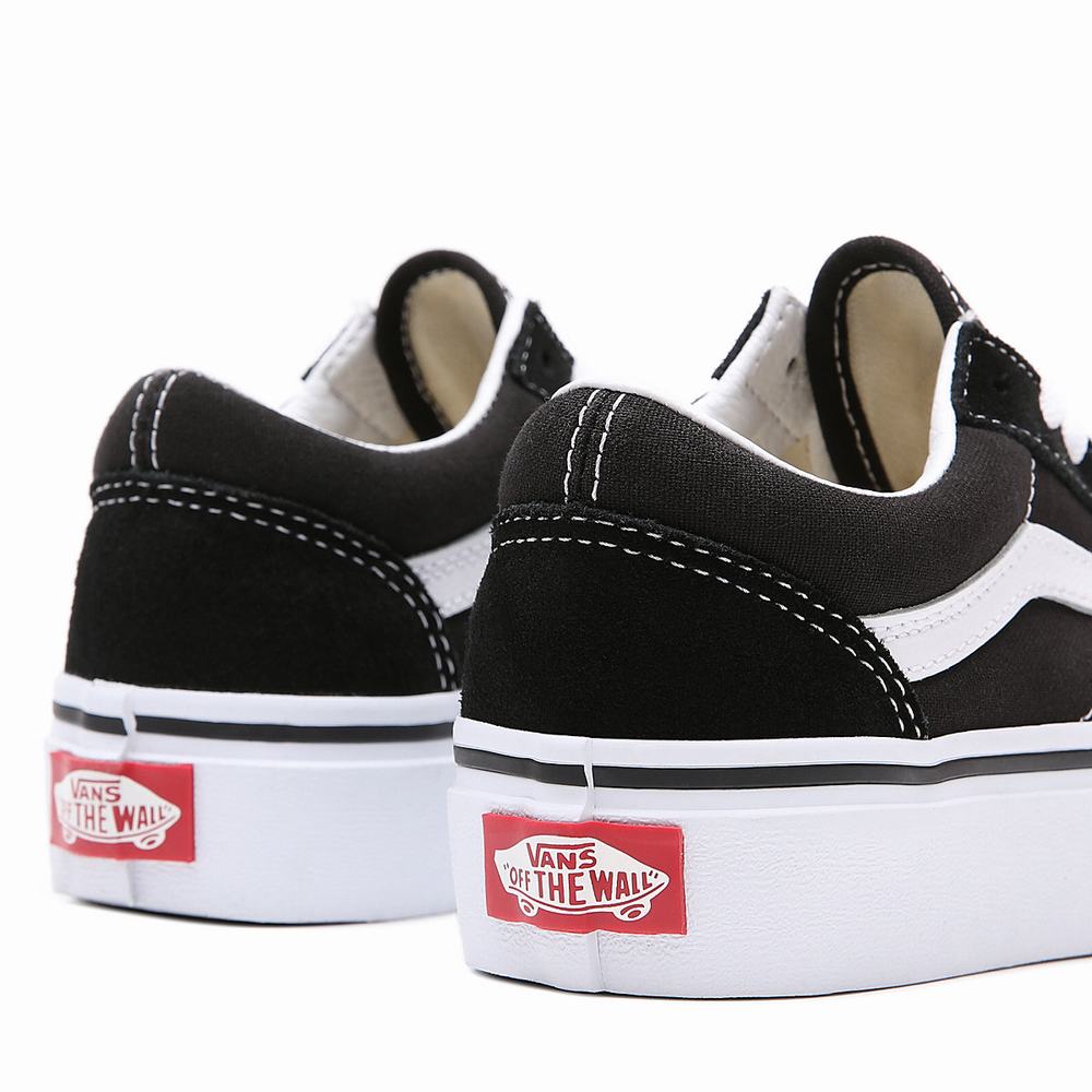 Kids' Vans Old Skool Platform (4-8 years) Sneakers Black | USA76859