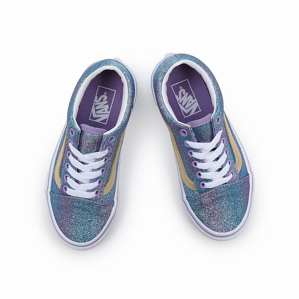 Kids' Vans Ombre Glitter Old Skool (4-8 years) Sneakers Purple | USA82751