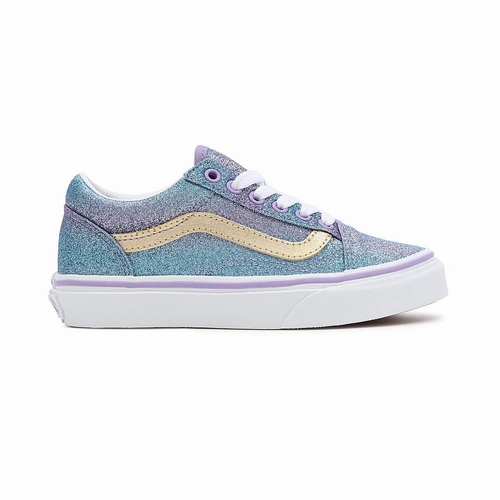 Kids' Vans Ombre Glitter Old Skool (4-8 years) Sneakers Purple | USA82751