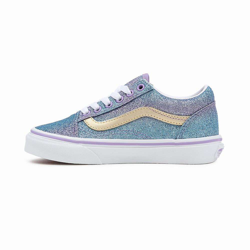 Kids' Vans Ombre Glitter Old Skool (4-8 years) Sneakers Purple | USA82751