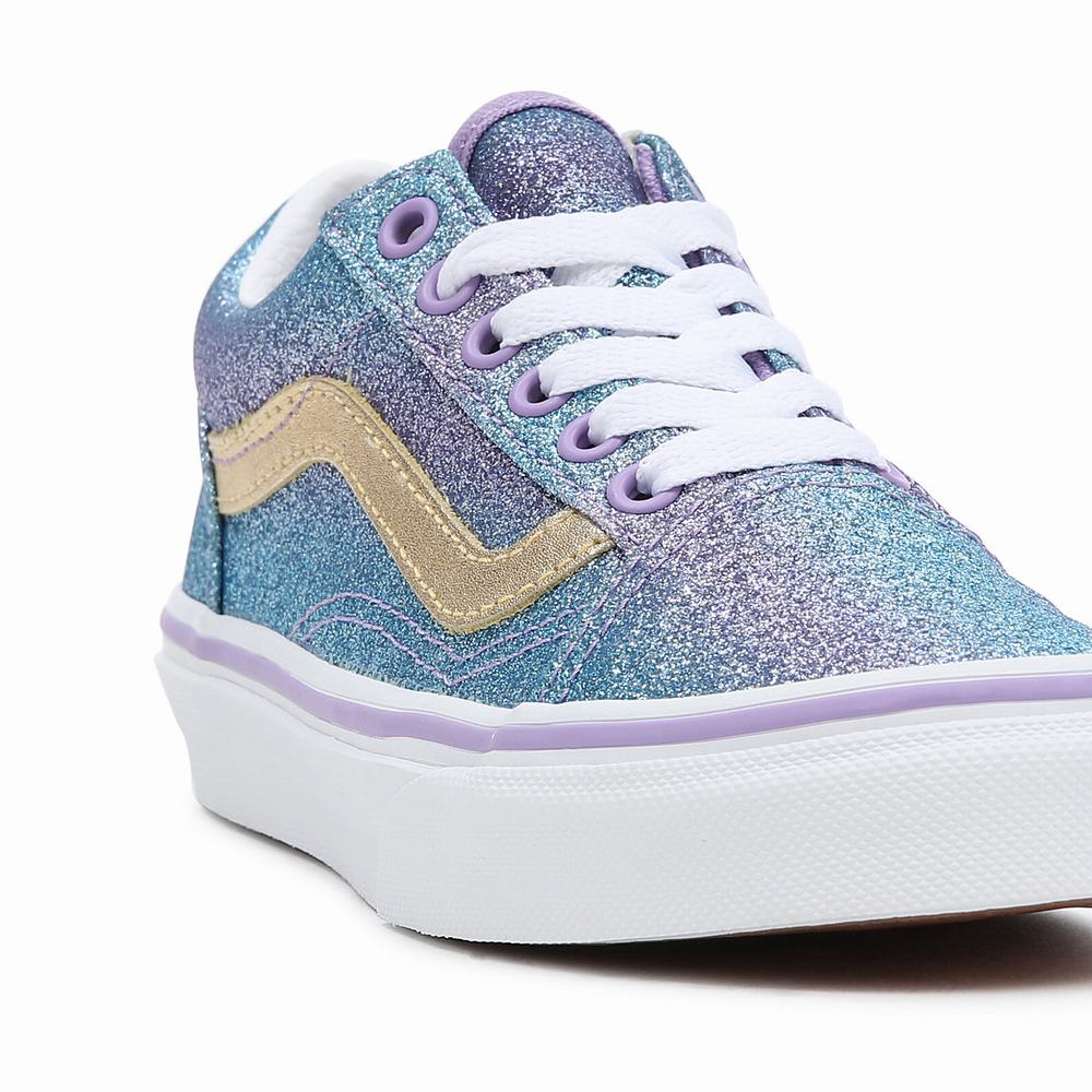 Kids' Vans Ombre Glitter Old Skool (4-8 years) Sneakers Purple | USA82751