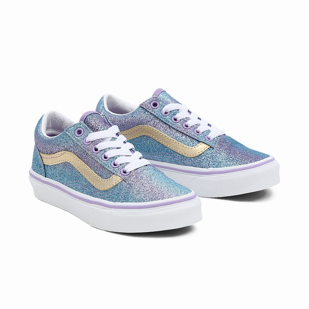 Kids\' Vans Ombre Glitter Old Skool (4-8 years) Sneakers Purple | USA82751