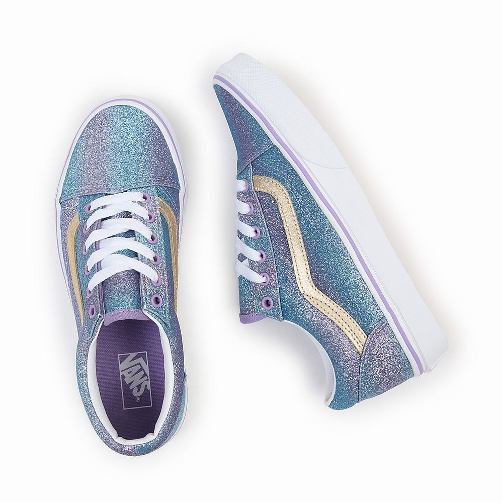 Kids' Vans Ombre Glitter Old Skool (8-14 years) Sneakers Purple | USA19305