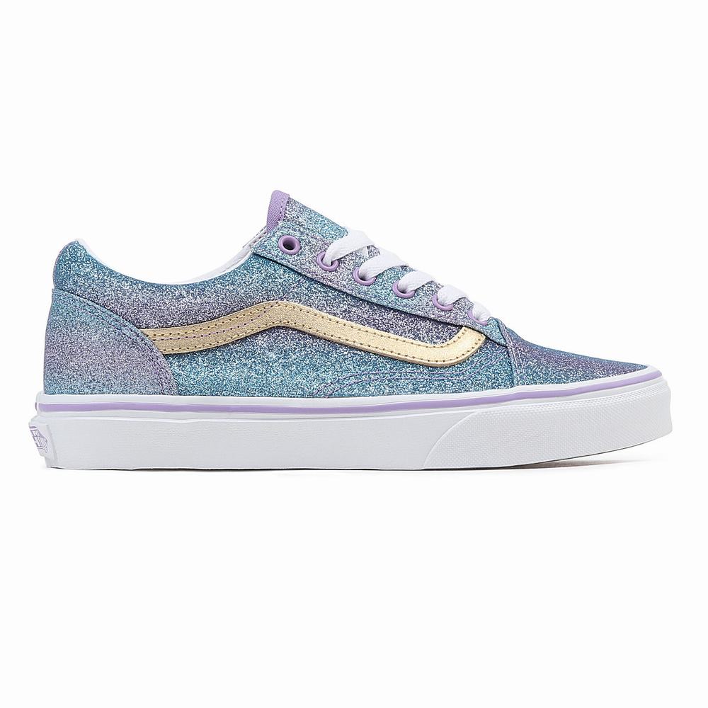 Kids' Vans Ombre Glitter Old Skool (8-14 years) Sneakers Purple | USA19305