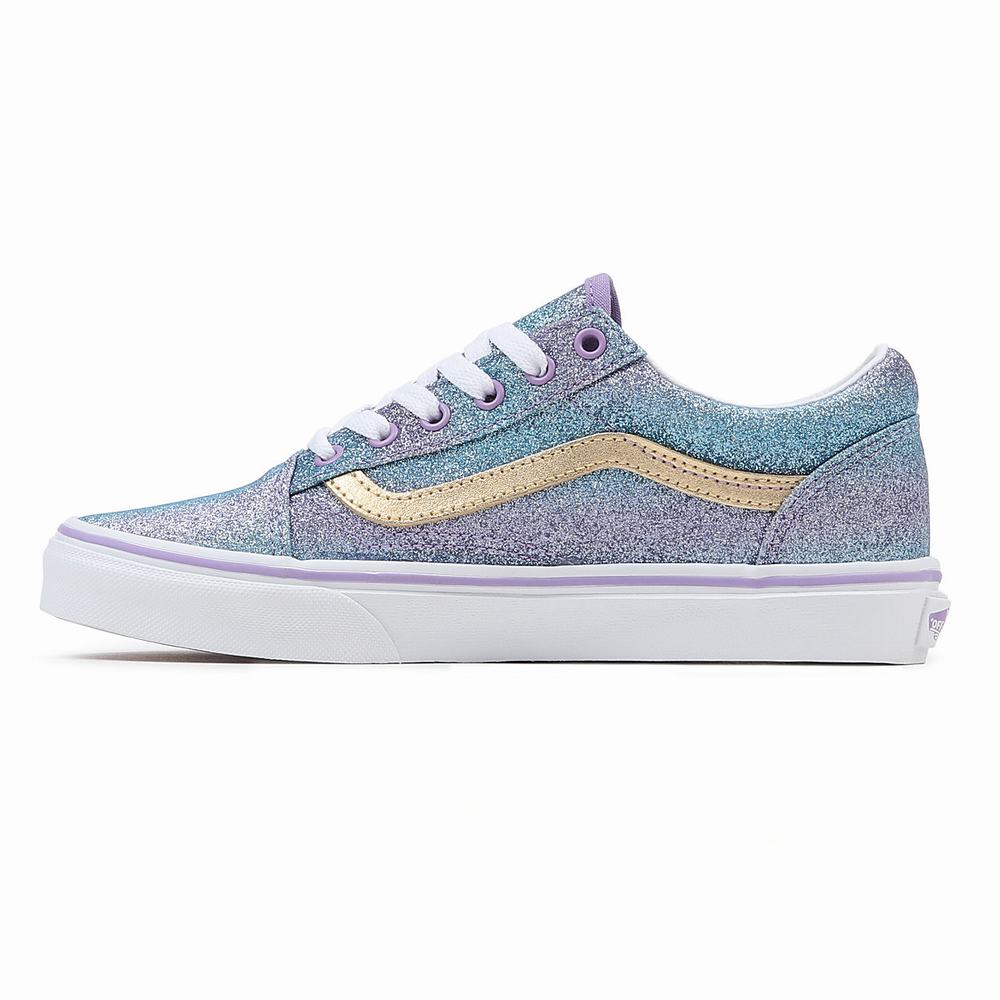 Kids' Vans Ombre Glitter Old Skool (8-14 years) Sneakers Purple | USA19305