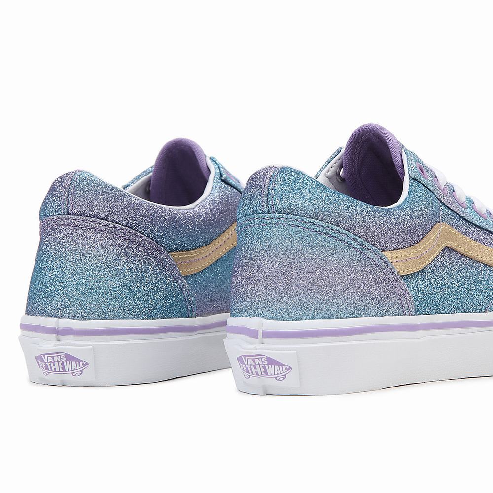 Kids' Vans Ombre Glitter Old Skool (8-14 years) Sneakers Purple | USA19305