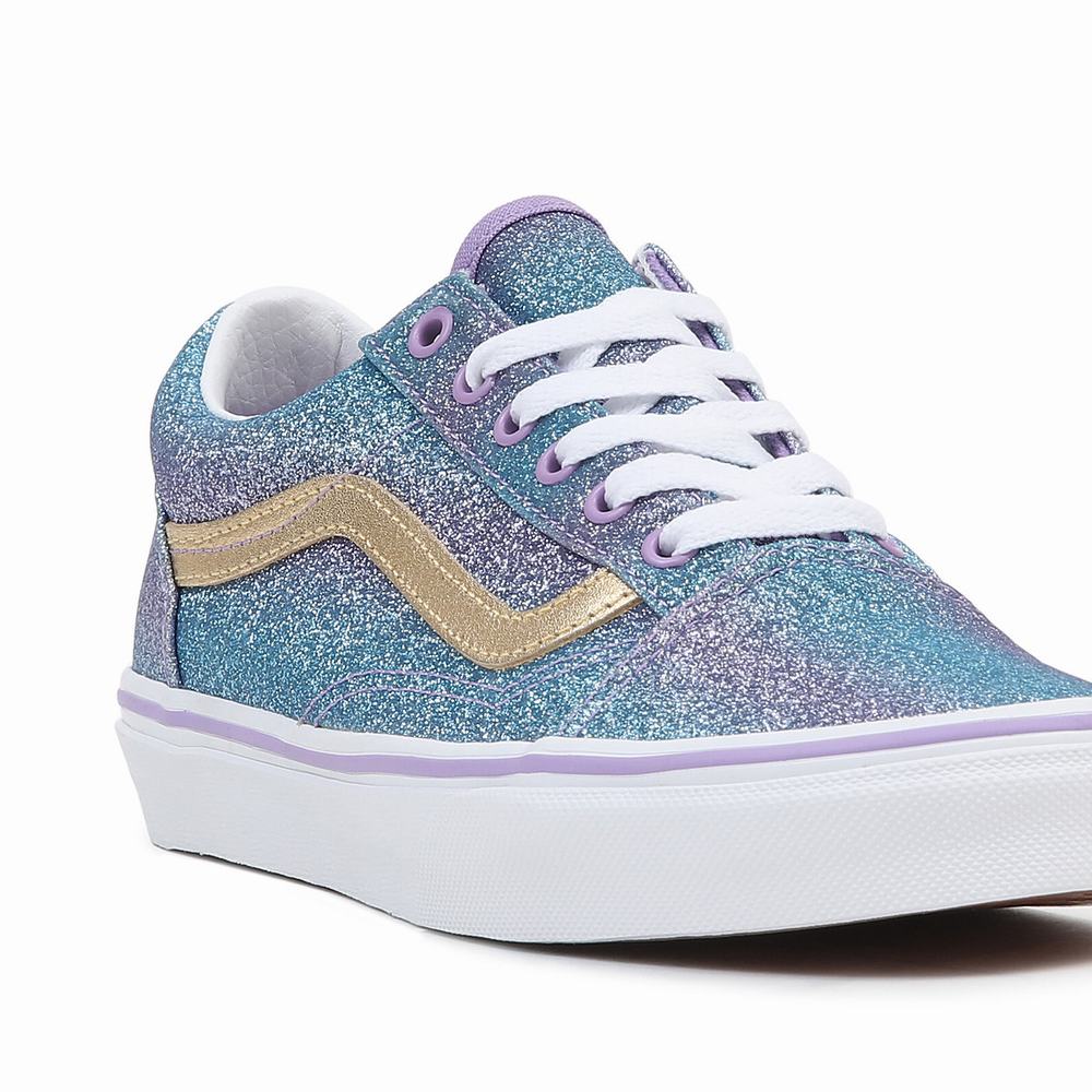 Kids' Vans Ombre Glitter Old Skool (8-14 years) Sneakers Purple | USA19305