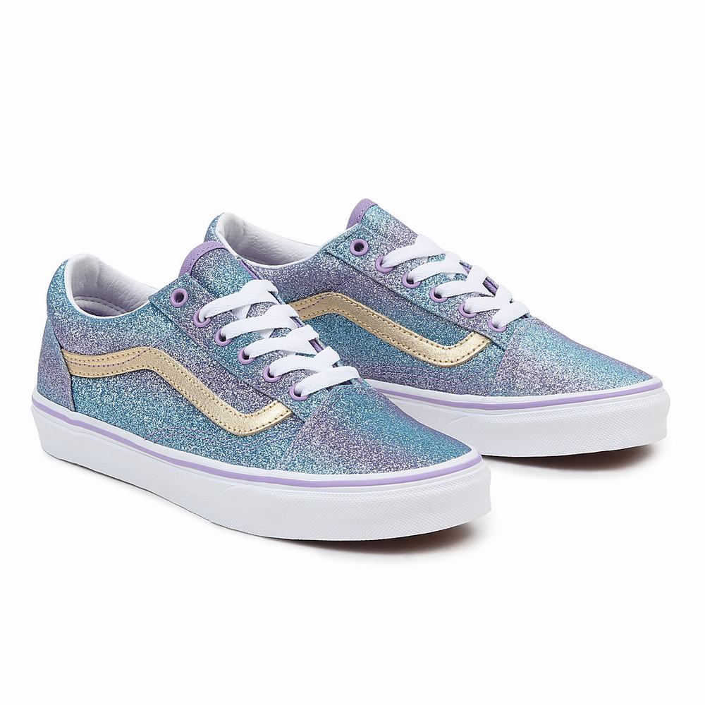 Kids\' Vans Ombre Glitter Old Skool (8-14 years) Sneakers Purple | USA19305