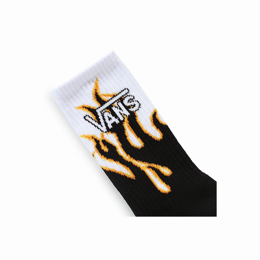 Kids' Vans Onyx Flame Crew Socks White | USA18694