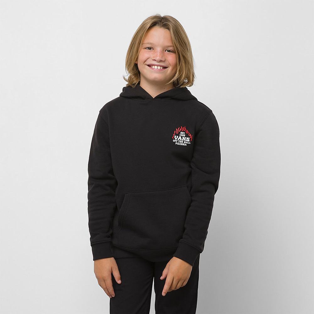 Kids' Vans Pizzeria (8-14 years) Pullover Black | USA63512