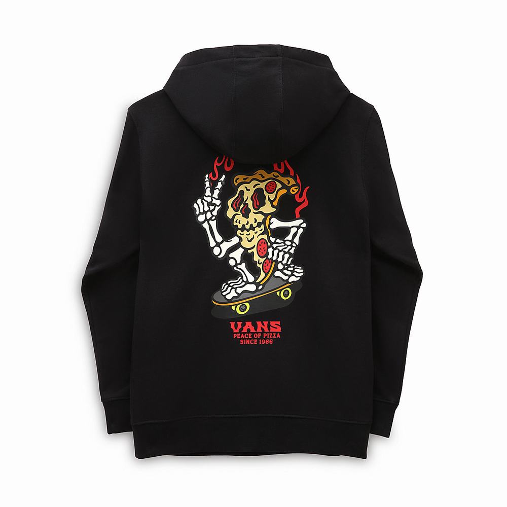 Kids' Vans Pizzeria (8-14 years) Pullover Black | USA63512