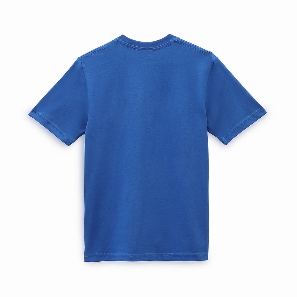 Kids' Vans Print Box (8-14 years) T Shirts Blue | USA02361