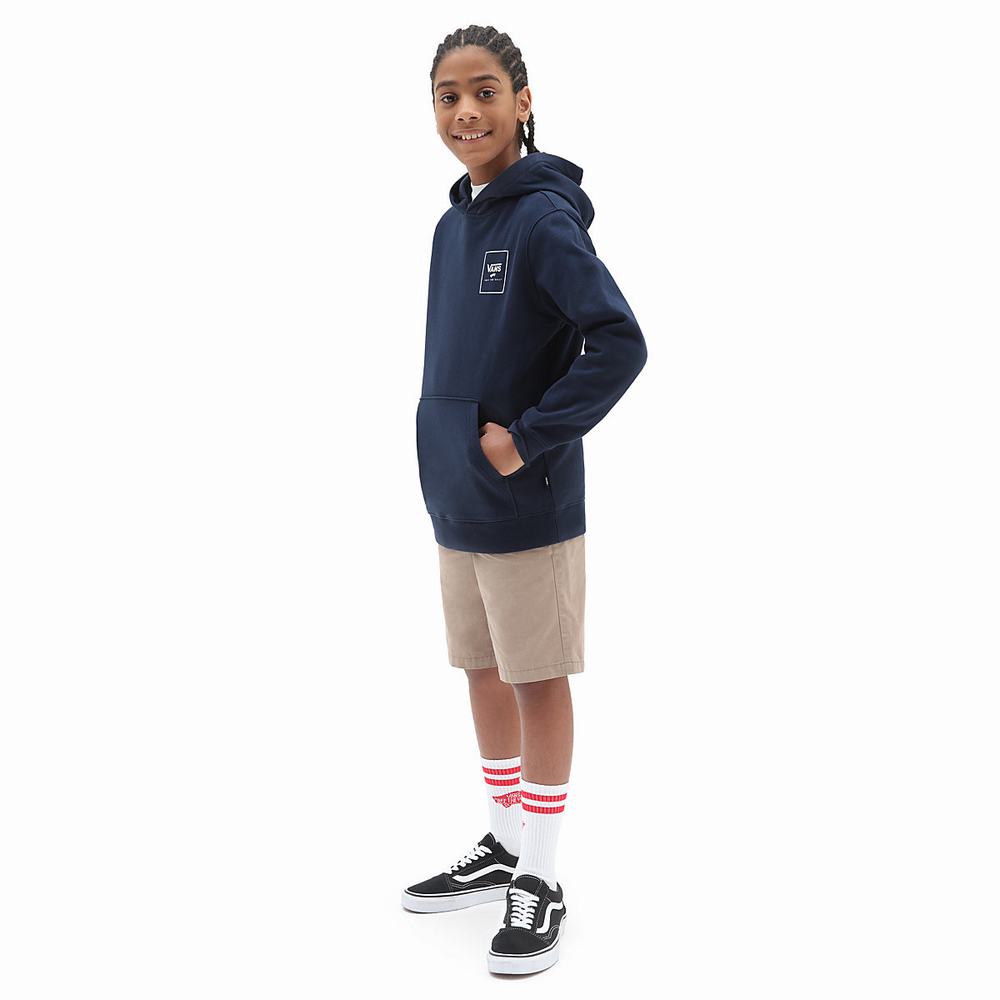 Kids' Vans Print Box Back (8-14 years) Hoodie Blue | USA16329