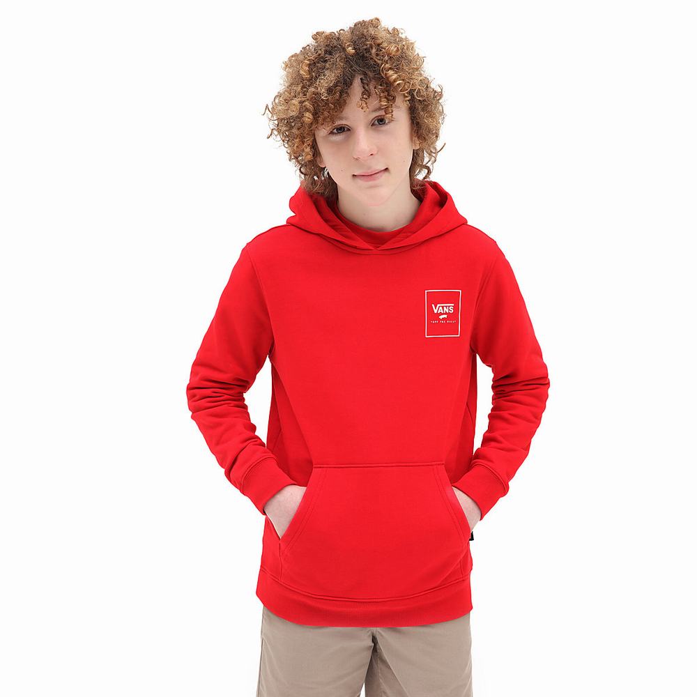 Kids' Vans Print Box Hoodie Red | USA84150