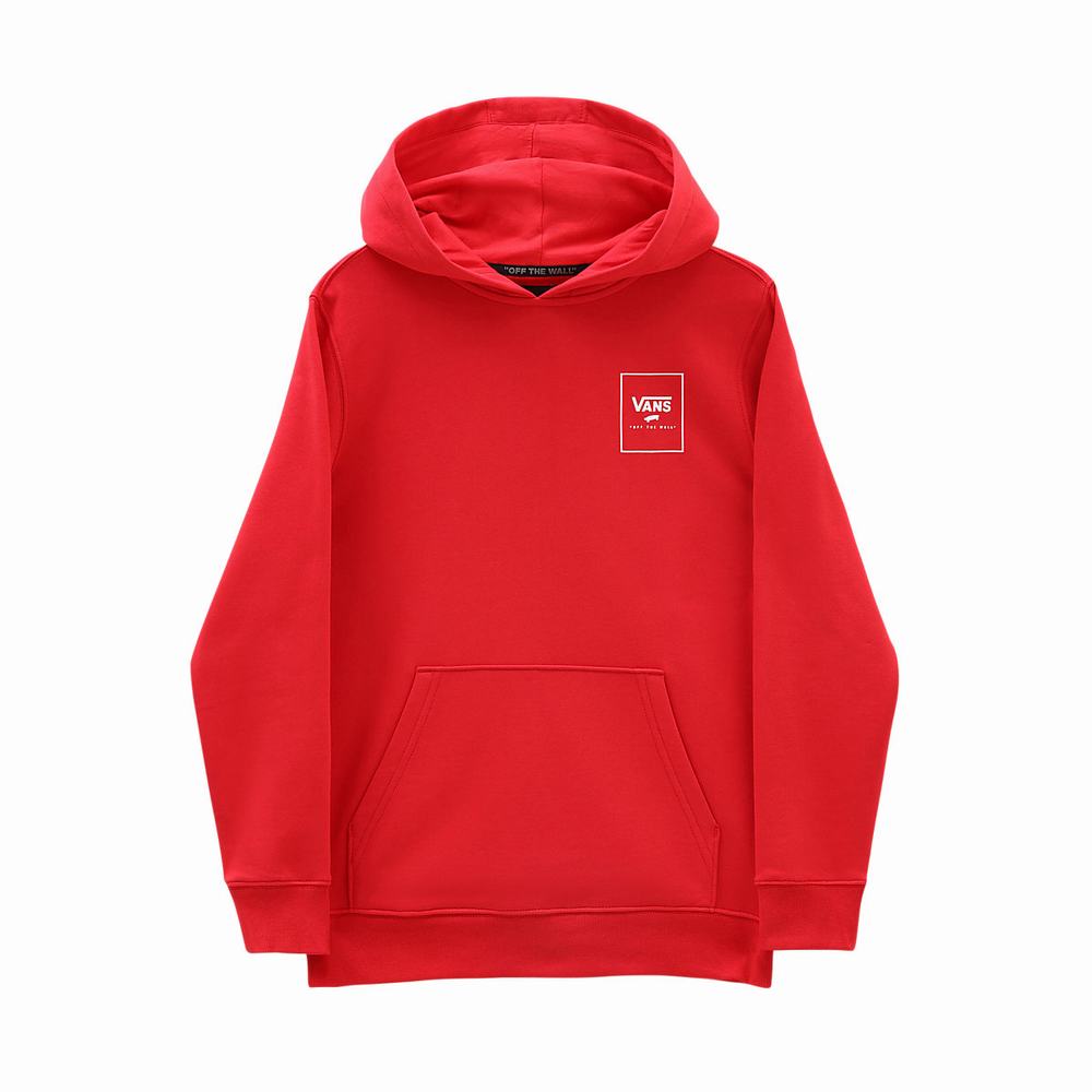 Kids' Vans Print Box Hoodie Red | USA84150