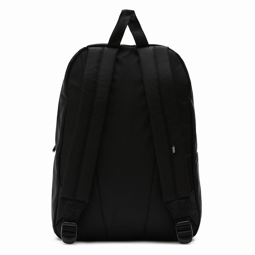 Kids' Vans Realm Backpacks Black / White | USA49302