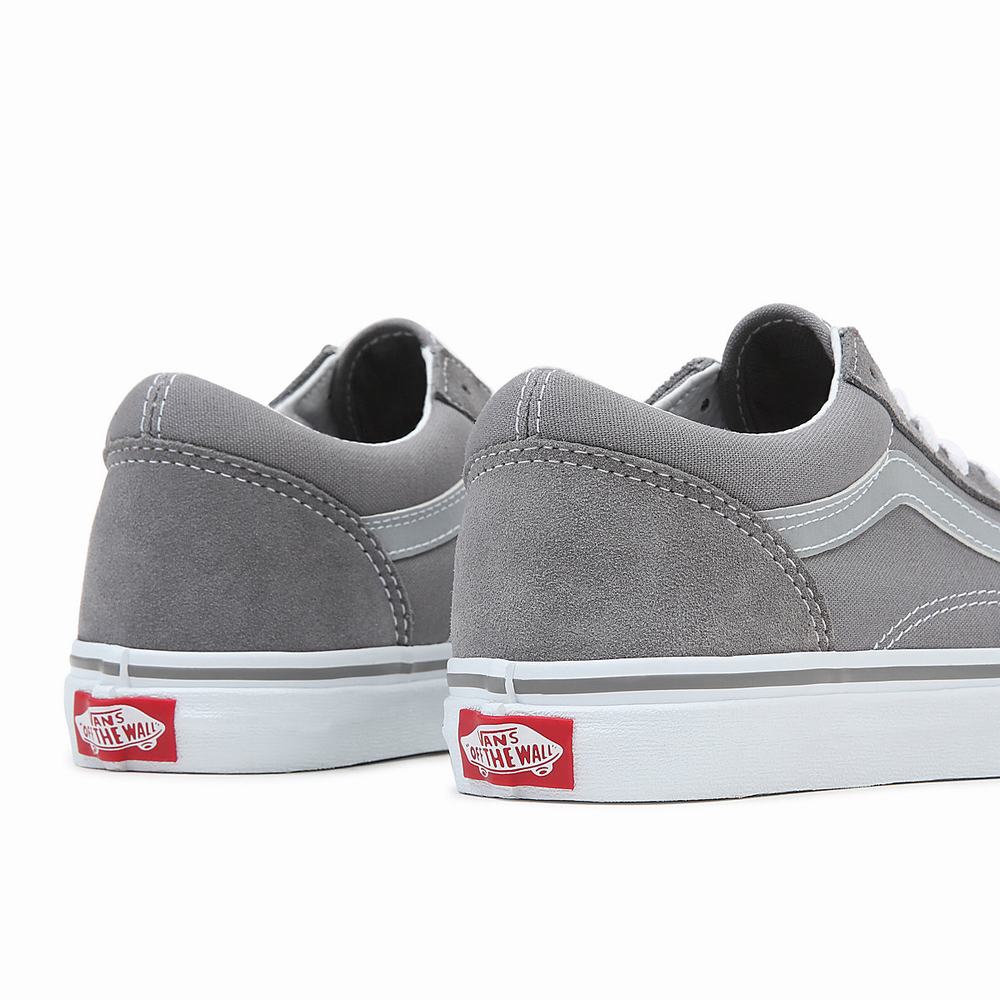 Kids' Vans Reflective Sidestripe Old Skool (8-14 years) Sneakers Grey | USA73452