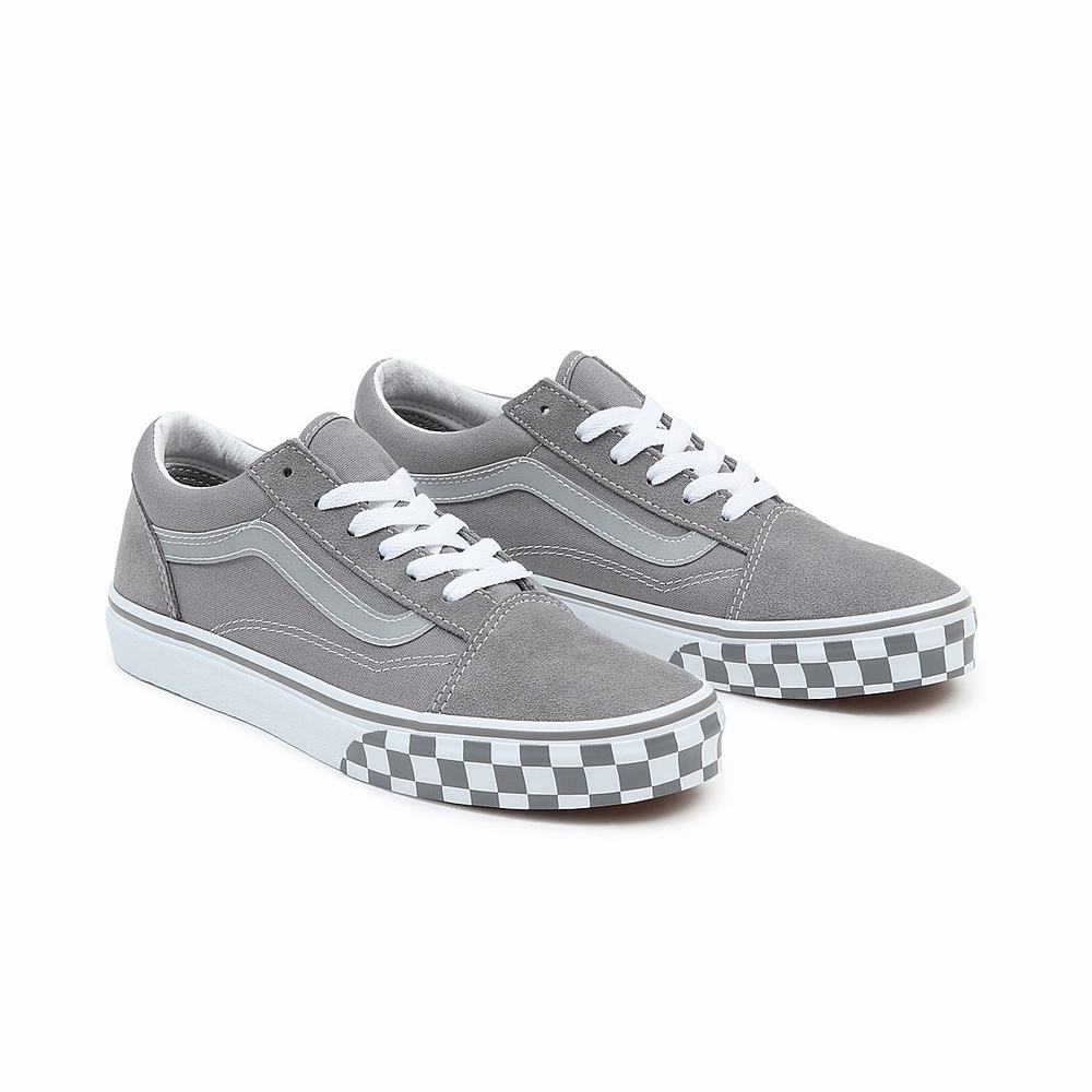 Kids\' Vans Reflective Sidestripe Old Skool (8-14 years) Sneakers Grey | USA73452