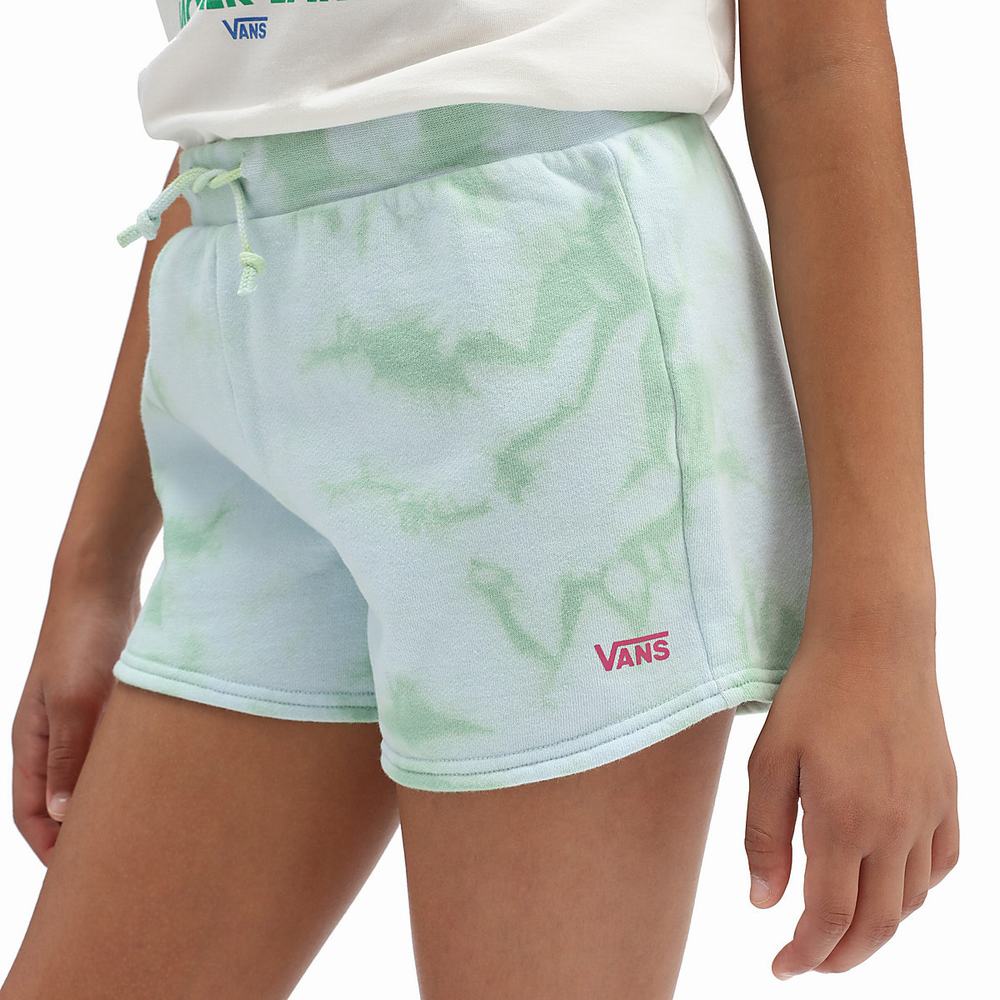 Kids' Vans SAS WASH SHORT GREEN ASH LATTE WASH Shorts Green | USA10925