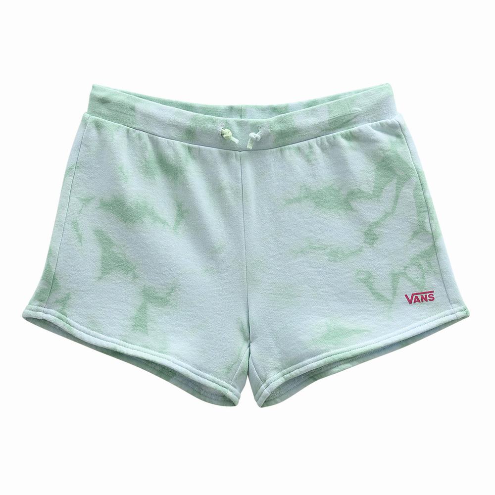 Kids' Vans SAS WASH SHORT GREEN ASH LATTE WASH Shorts Green | USA10925