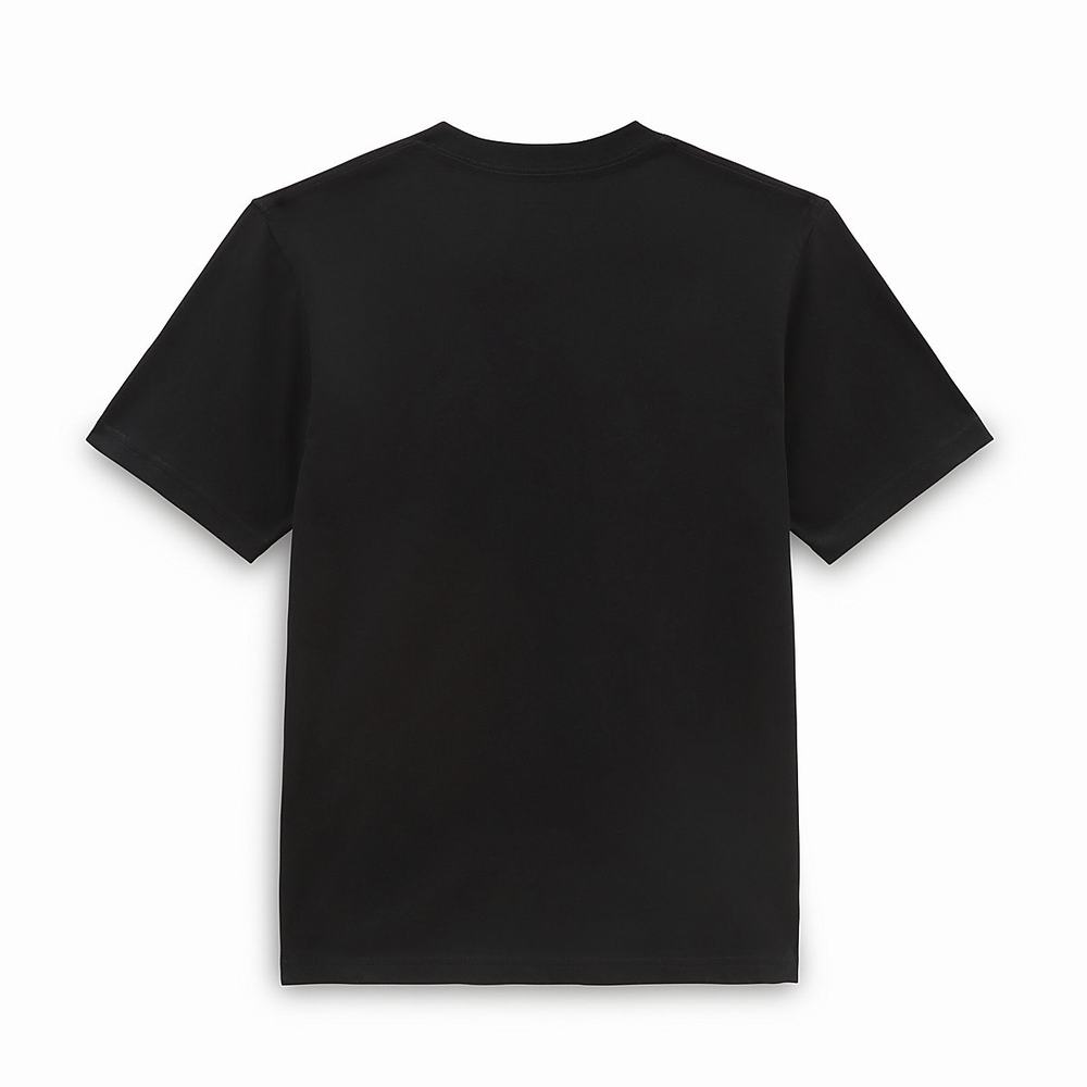 Kids' Vans Santa Flame (8-14 years) T Shirts Black | USA08912