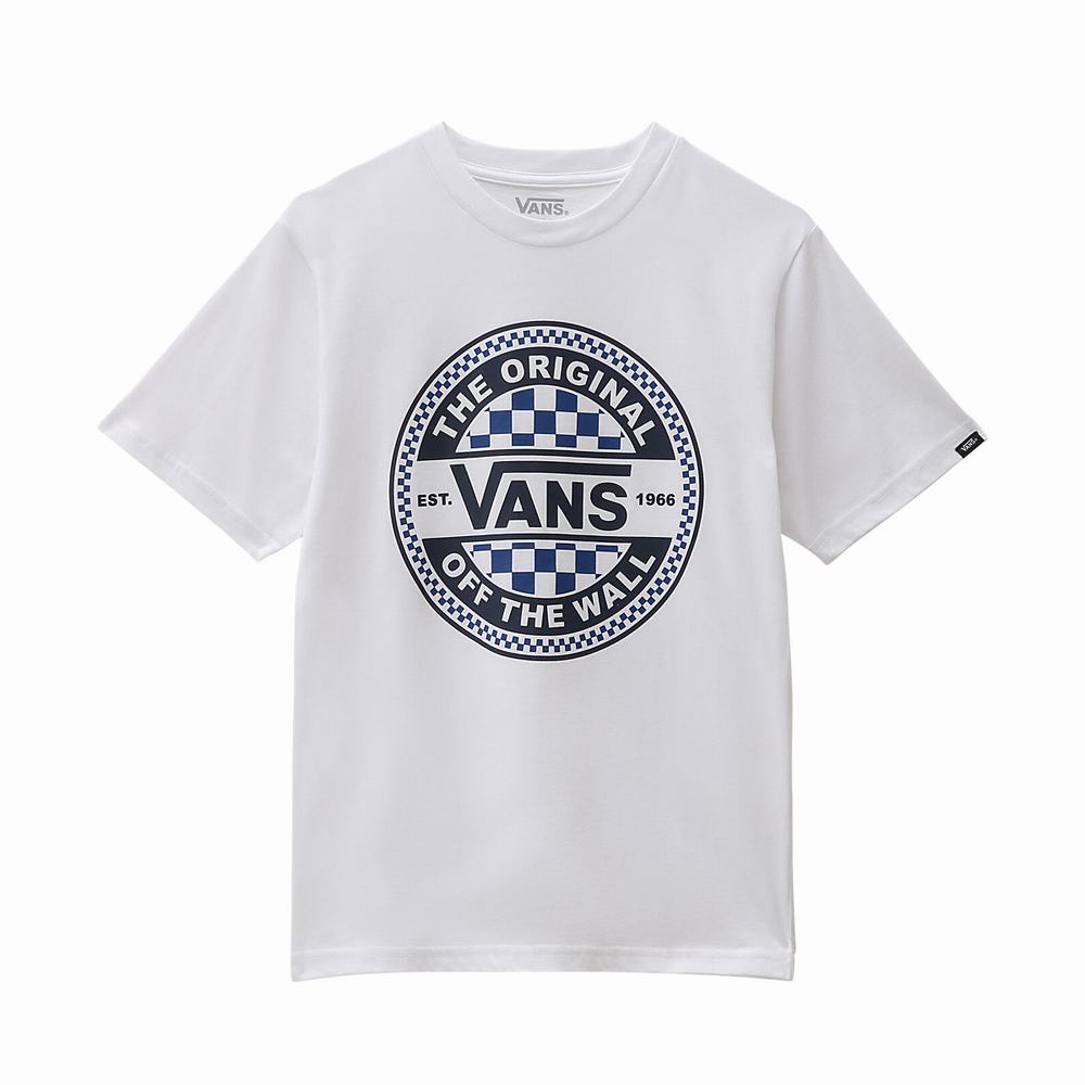 Kids' Vans Seasonal Circle (8-14 years) T Shirts White | USA50421