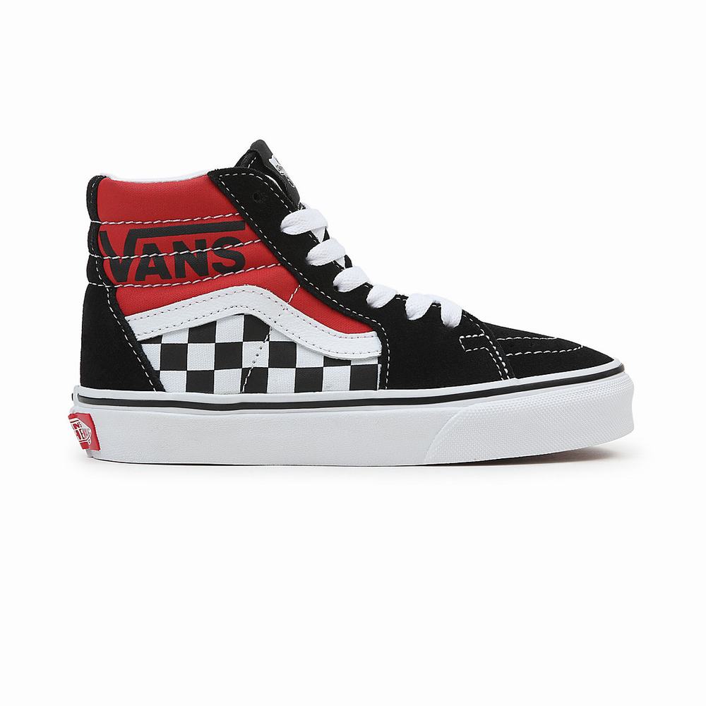 Kids' Vans Sk8-Hi (4-8 years) Sneakers Black / Red | USA08691