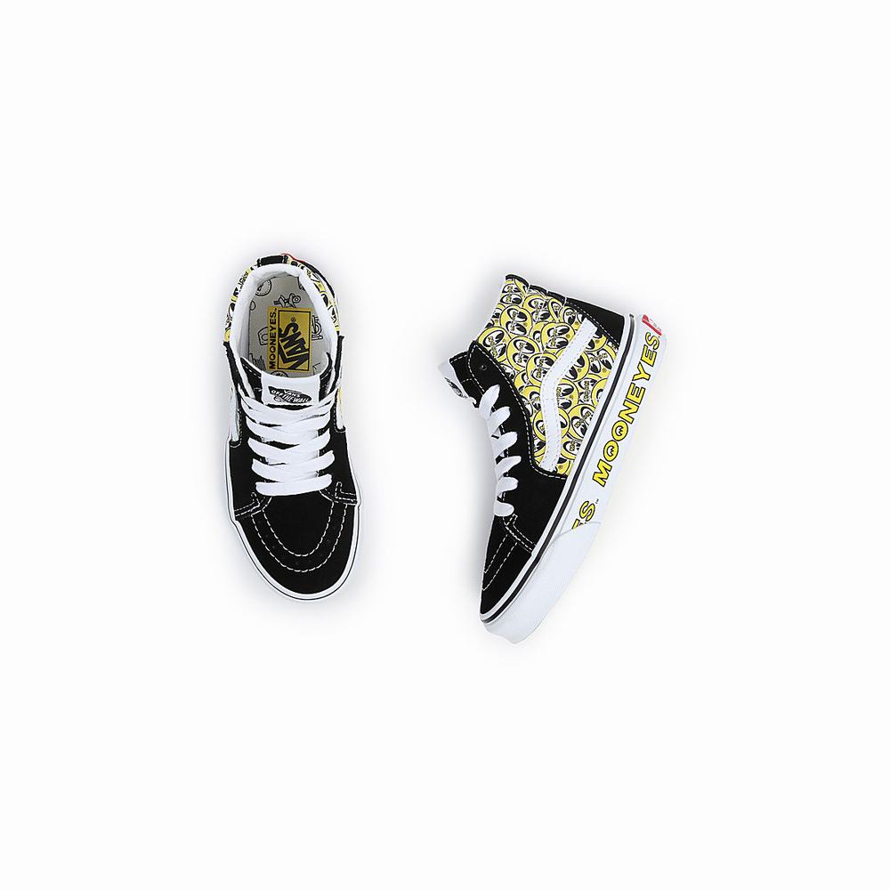 Kids' Vans Sk8-Hi (4-8 years) Sneakers Black | USA74892