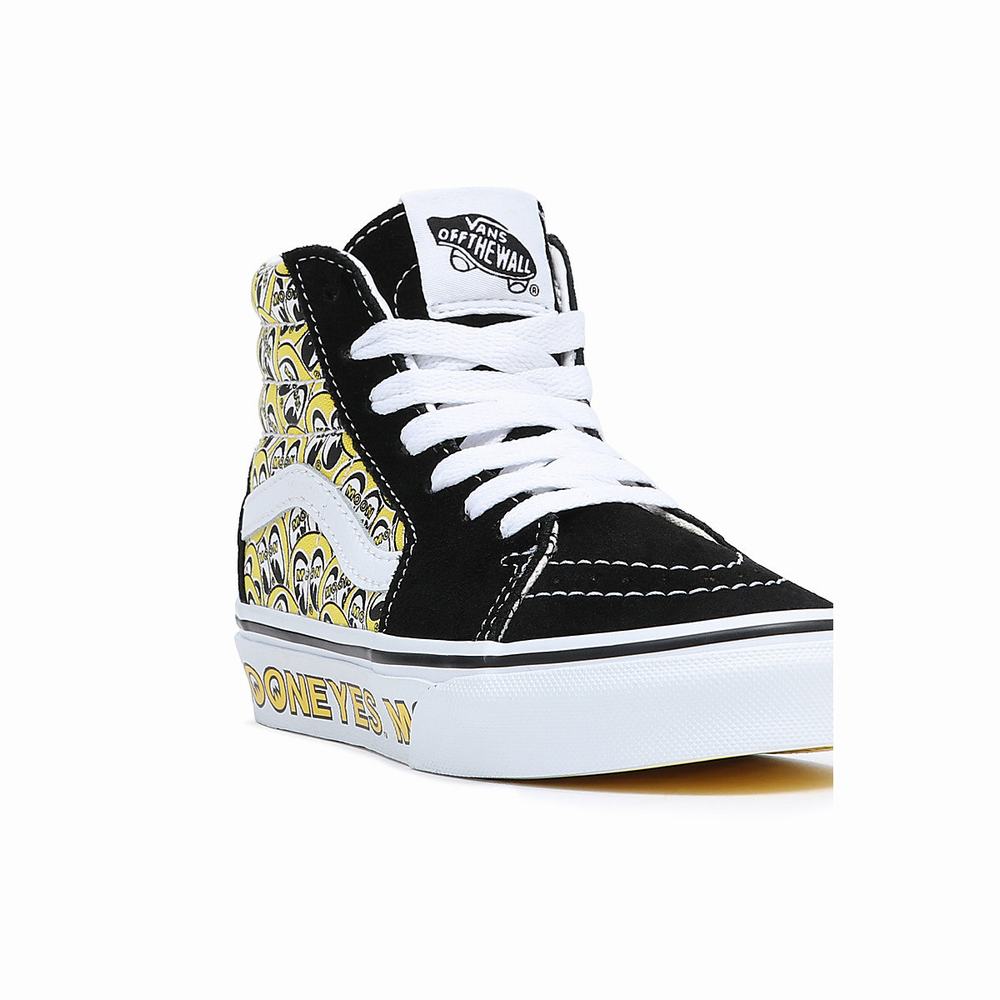 Kids' Vans Sk8-Hi (4-8 years) Sneakers Black | USA74892