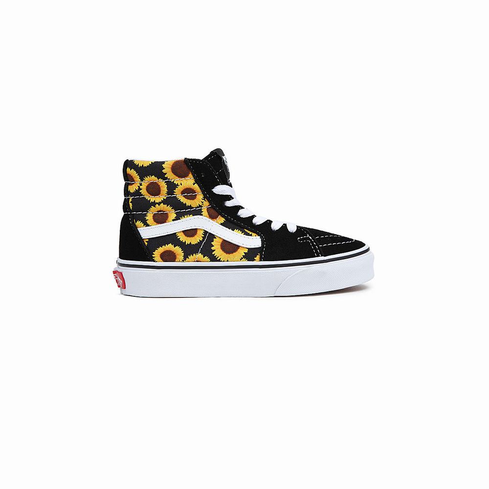 Kids' Vans Sk8-Hi (4-8 years) Sneakers Black | USA92684