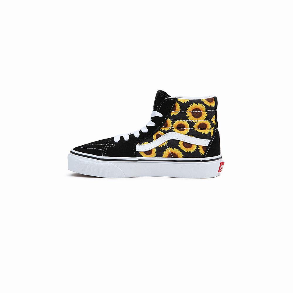 Kids' Vans Sk8-Hi (4-8 years) Sneakers Black | USA92684