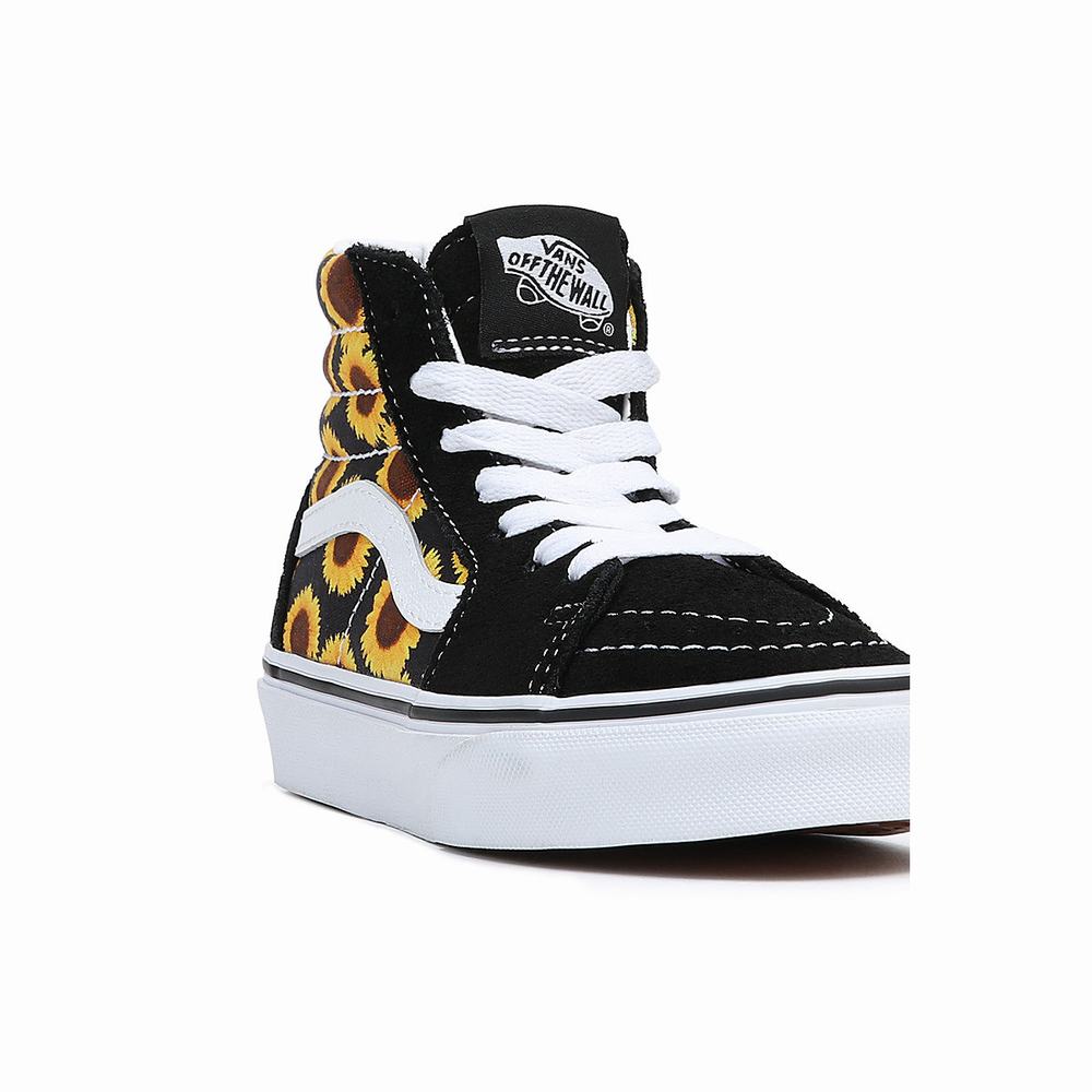 Kids' Vans Sk8-Hi (4-8 years) Sneakers Black | USA92684